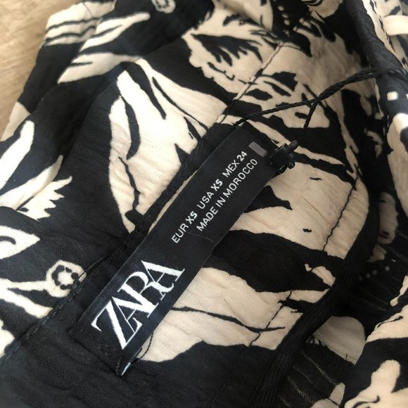 Zara Printed Floral Pants - Picture 4 of 4